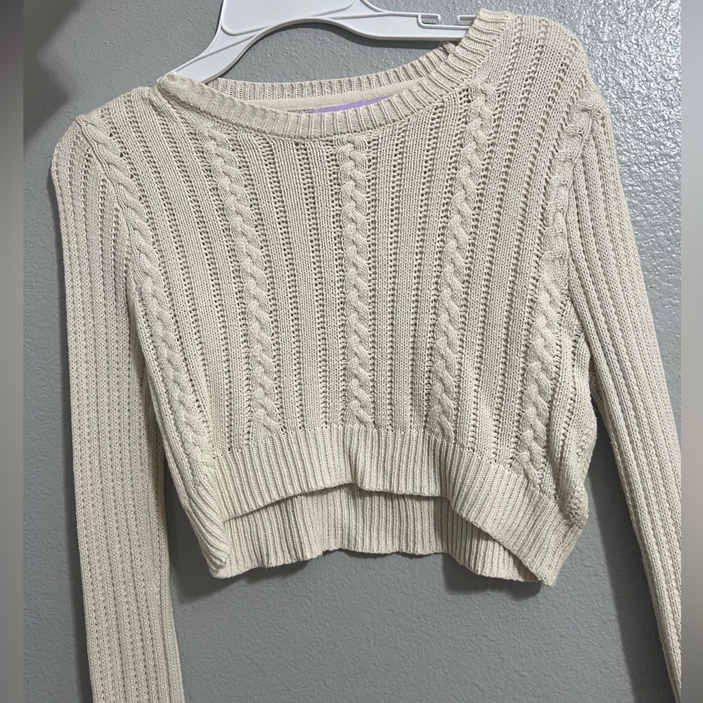 Cream cropped sweater